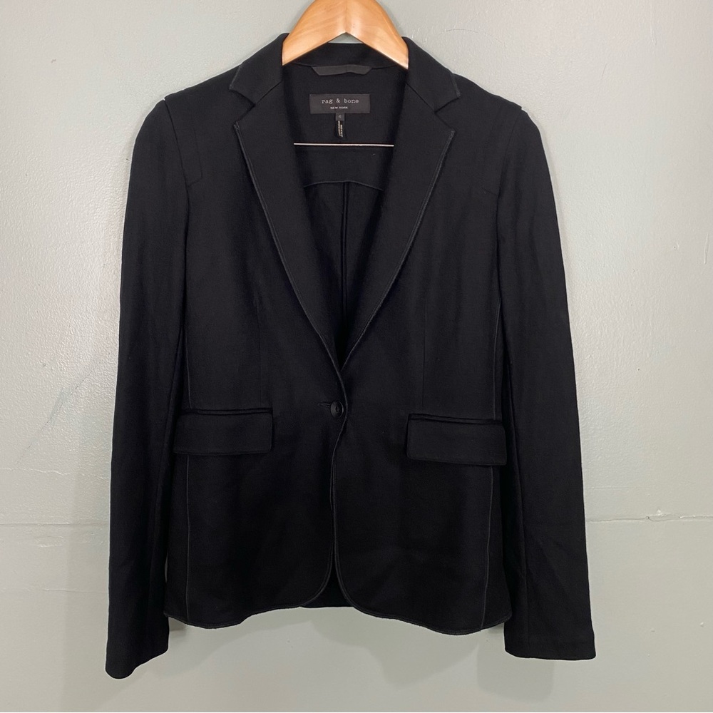 Rag & Bone Wool Black Blazer Sz 4‎